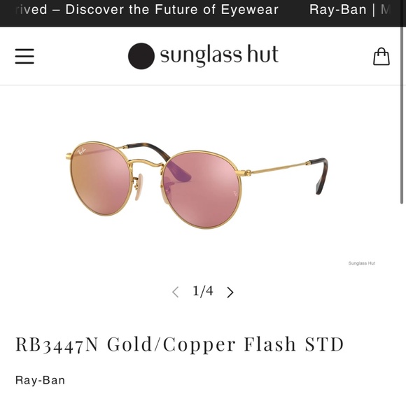 Pink/Gold Raybans - Picture 1 of 2